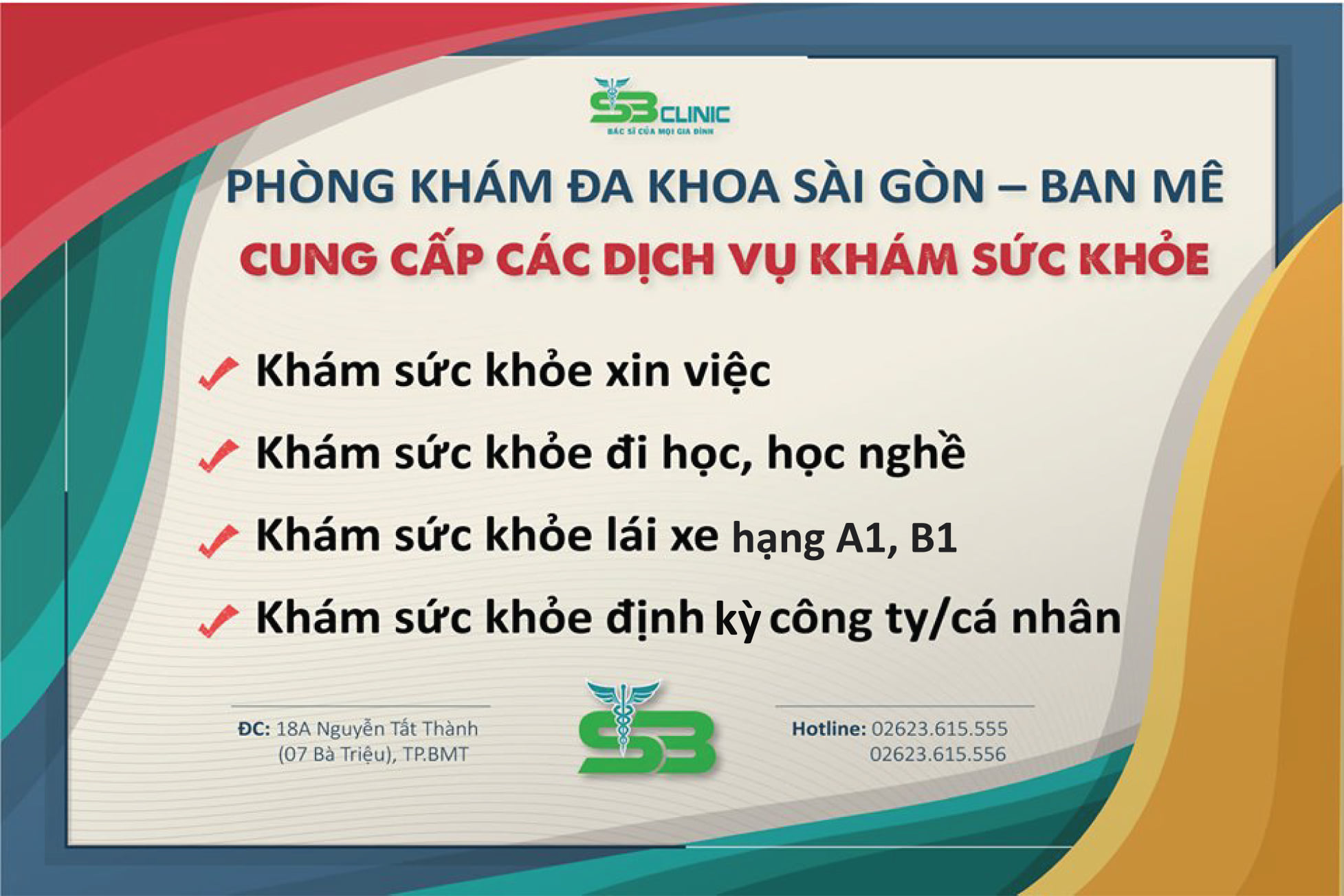 Top 4 dịch vụ khám sức khỏe tại PKĐK Sài Gòn - Ban Mê có thể bạn đang cần