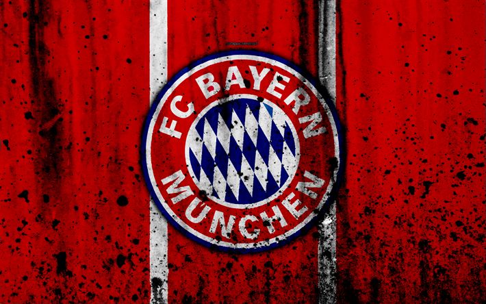 Download wallpapers FC Bayern Munich, 4k, logo, Bundesliga, stone texture, Germany, Bayern Munich, soccer, football club, Bayern Munich FC for desktop free. Pictures for desktop free