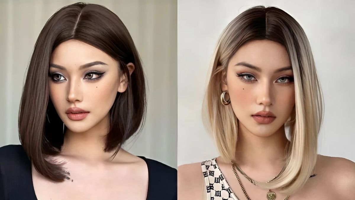 Mái lệch dài tóc thẳng